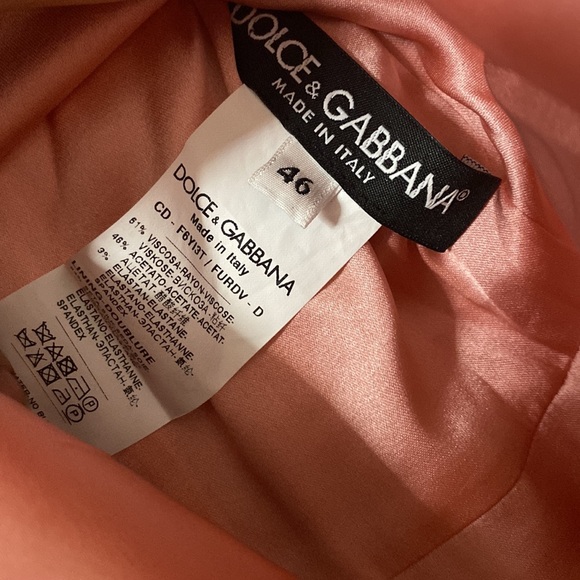 Dolce & Gabbana Pink Mini Sheath Sleeveless Dress With Back Zipper Vintage - Picture 7 of 8